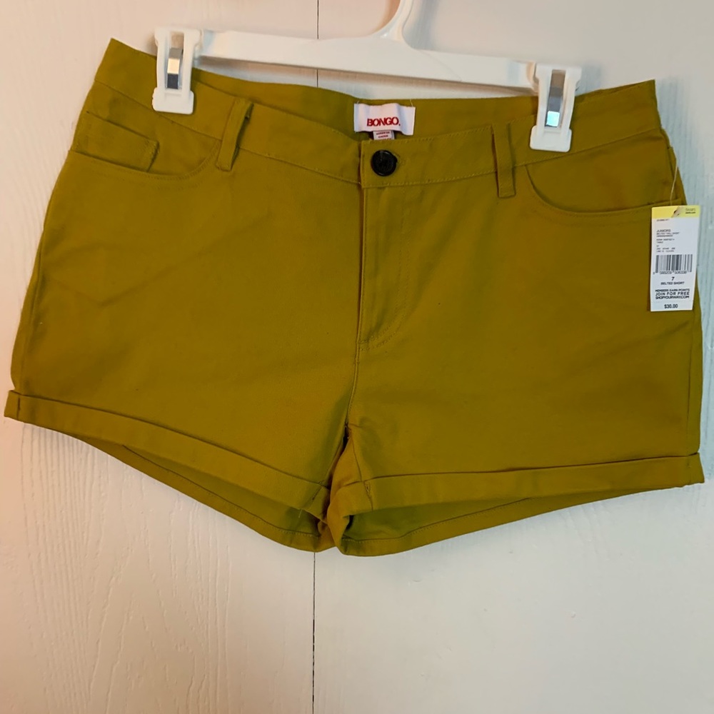 NWT mustard shorts